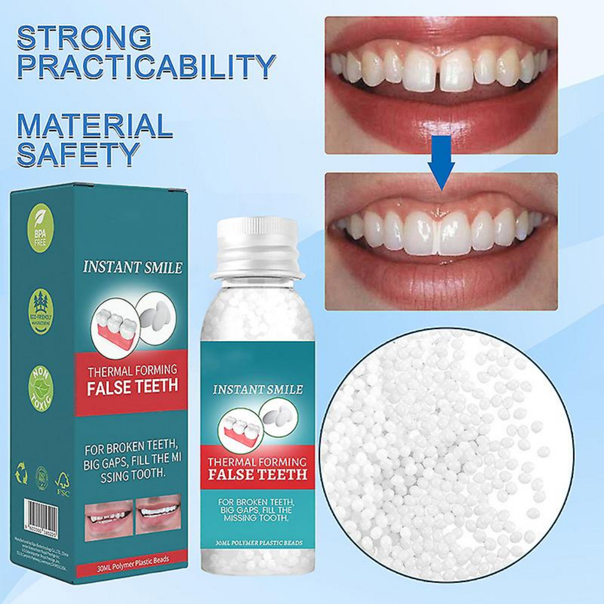 Dientes temporales moldeables
