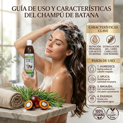 Shampoo de batana para el cuidado del cabello