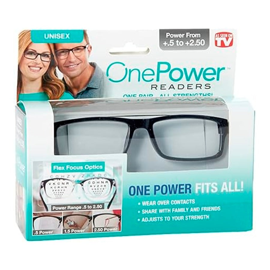 Lentes de lectura con aumento ajustable en su caja